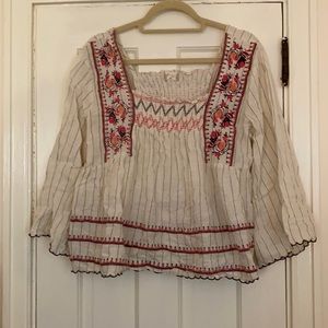 Embroidered crop top